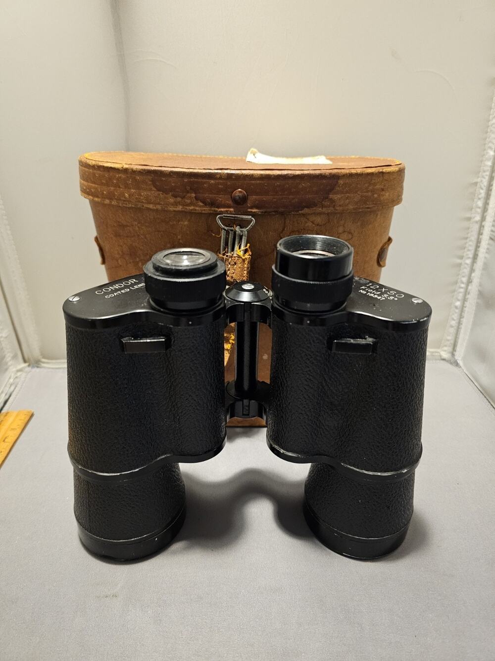 1950's Katsuma Binoculars w/Leather Case - Condor Lens - 12x50 Field 5.5deg